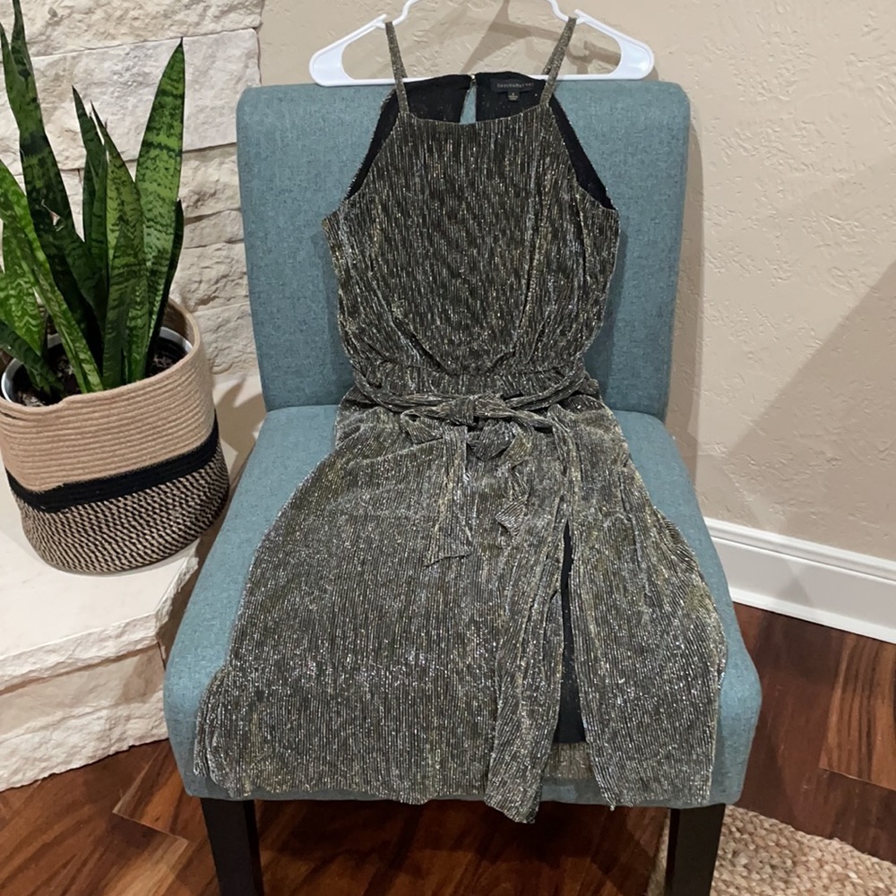 Radiant Night Black and Gold Dress